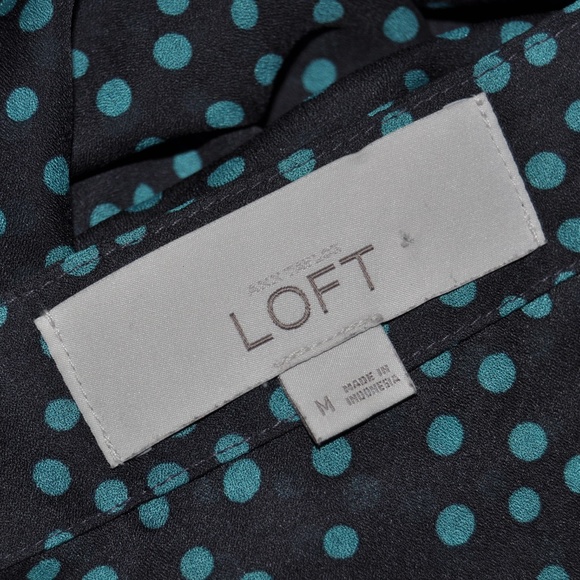 3/$20 ANN TAYLOR Polka Dot Sheer 3/4 Sleeve Blouse - Picture 6 of 8